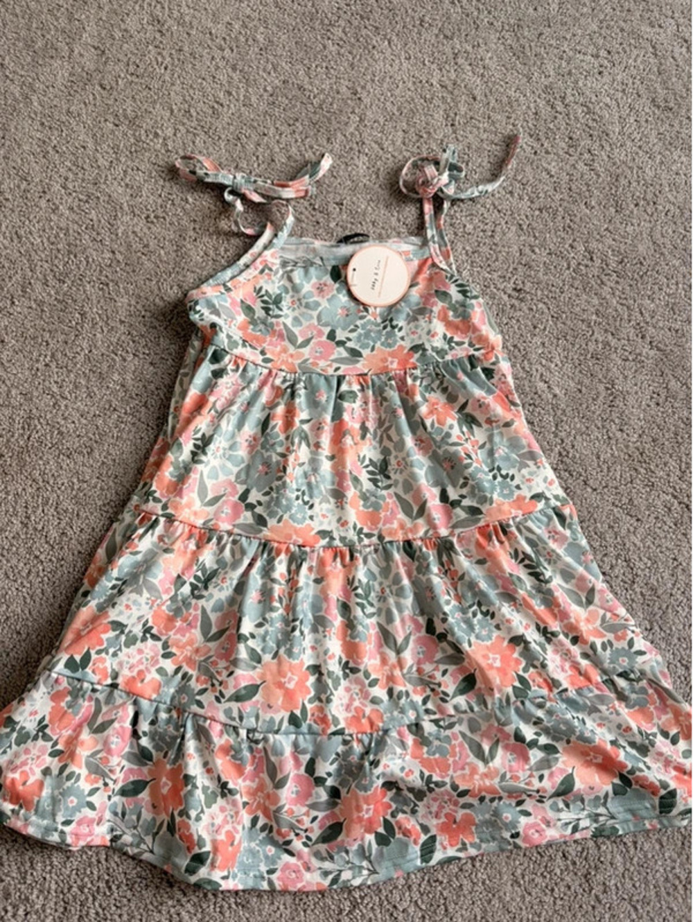 Abby & Evie Floral Tiered Dress Size 5 NWT